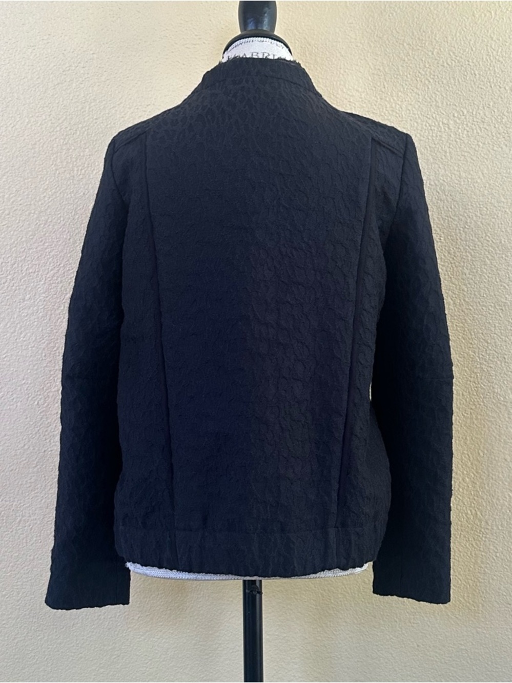 Zara Trafaluc (TRF) Black Textured Bomber Jacket Size XS Great Condition! - Picture 5 of 9